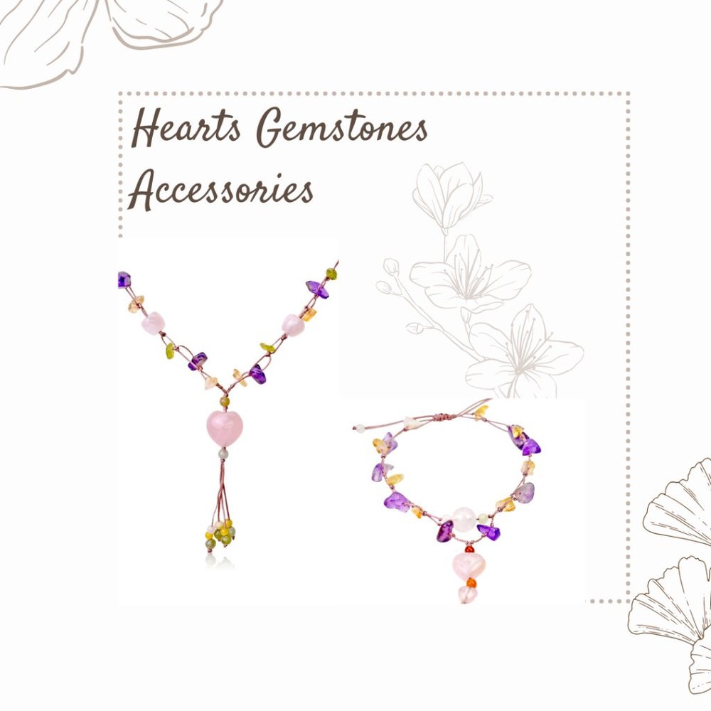 Countless ways to feel gorgeous with this Heart Gemstone Bracelet